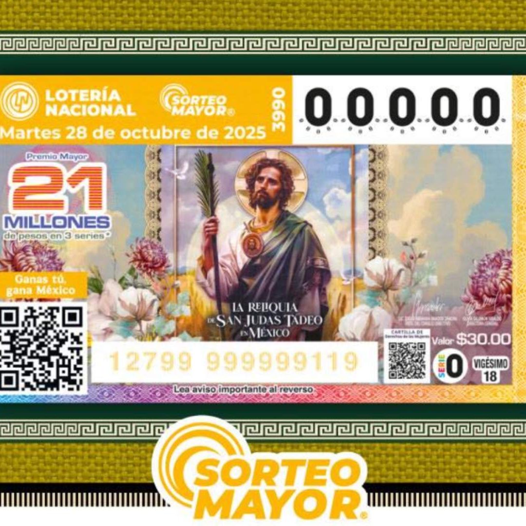 Sorteo Mayor 3990: Lotería Nacional 28 de Octubre 2025