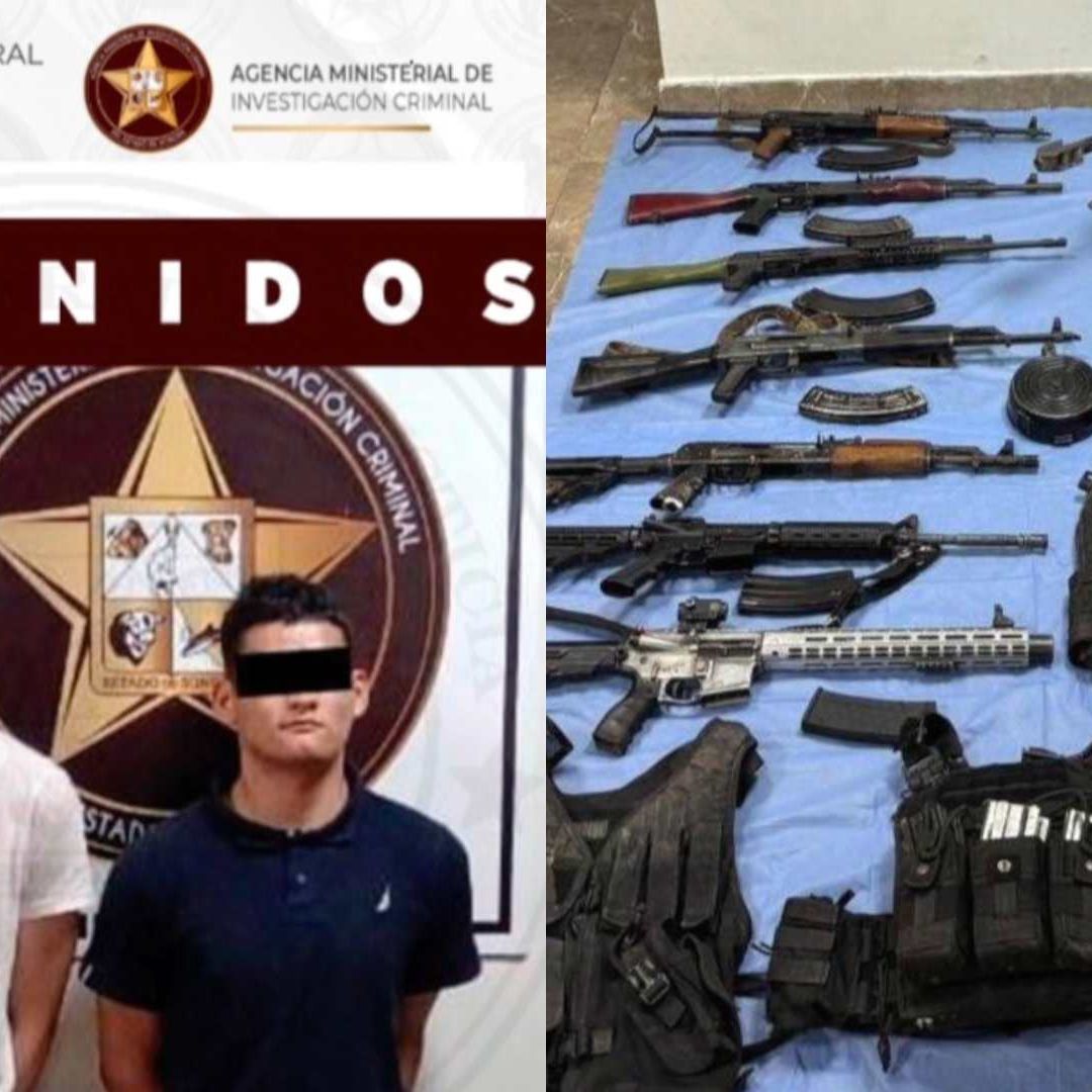 Aseguran Armas Largas, Dosis de Droga y Detienen a 2 Sujetos en Ciudad Obregón