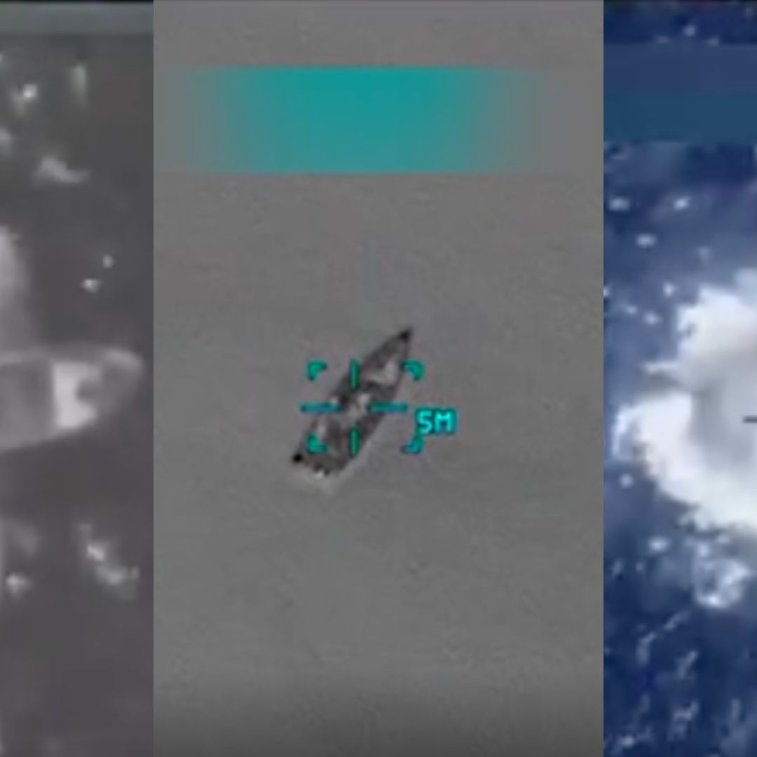 Imágenes de los ataques a lanchas en el mar