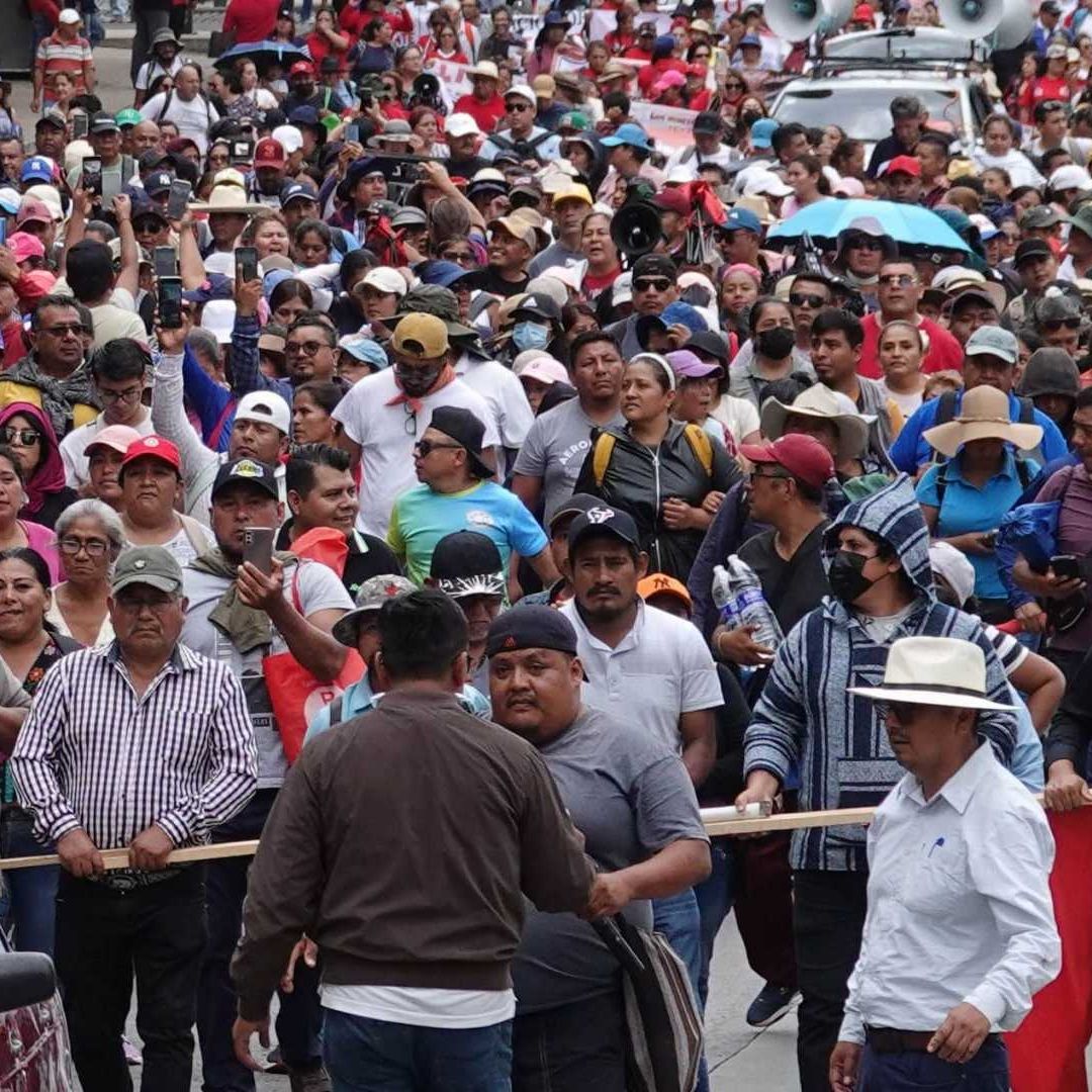 Marcha de maestros guerrerenses en la Ciudad de México en junio 2025
