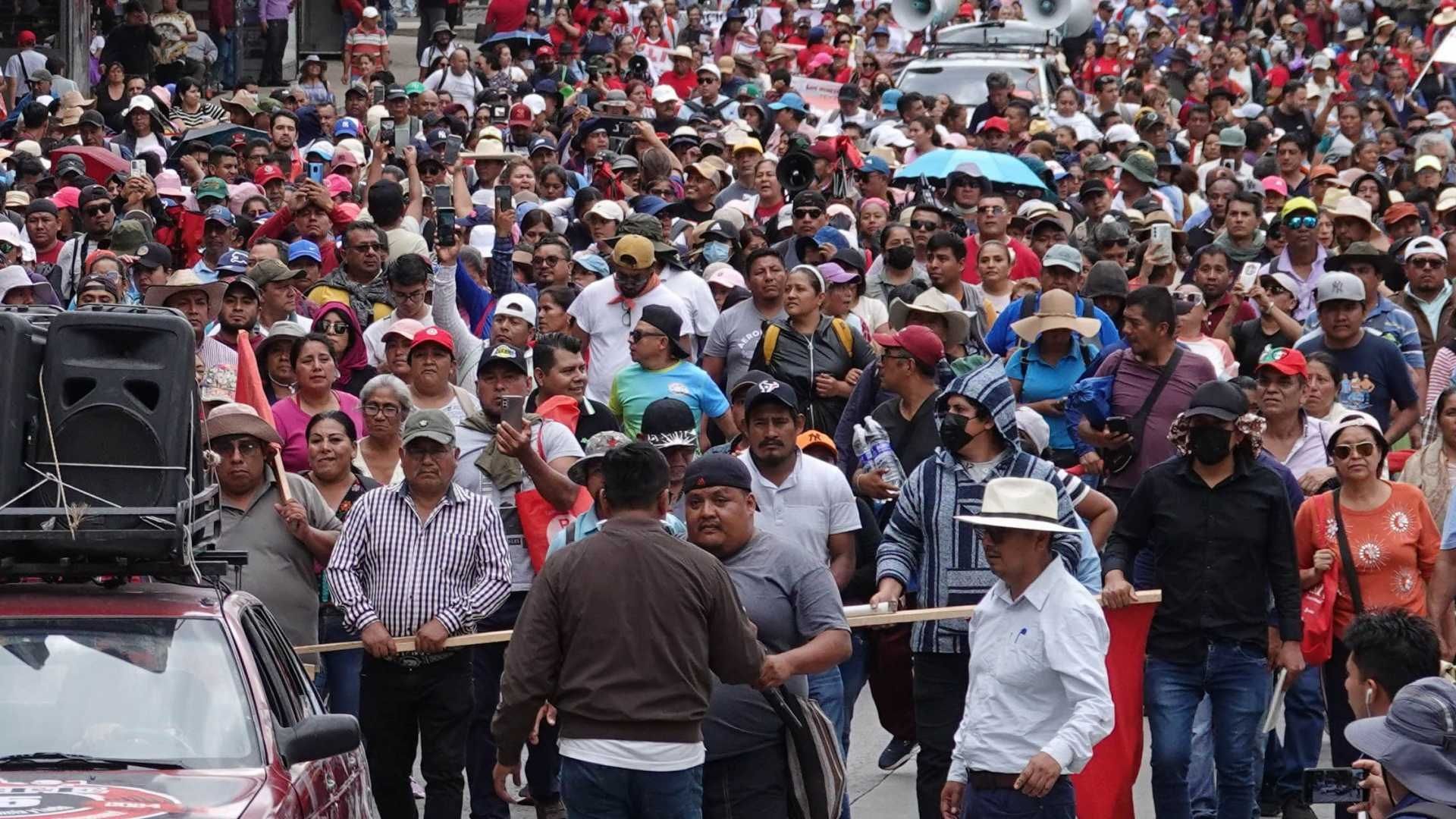 Marcha de maestros guerrerenses en la Ciudad de México en junio 2025