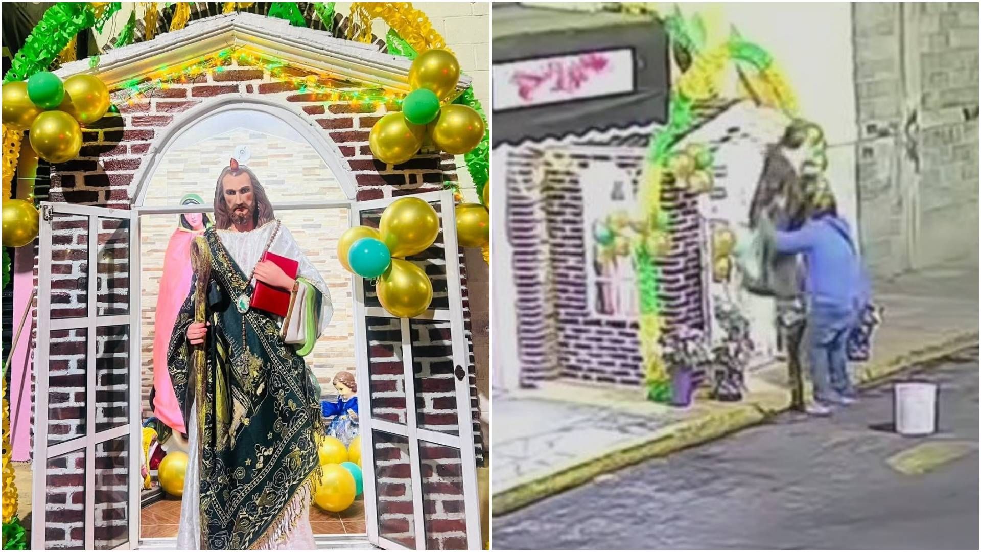 Imagen del San Judas Tadeo que fue robado en Iztapalapa