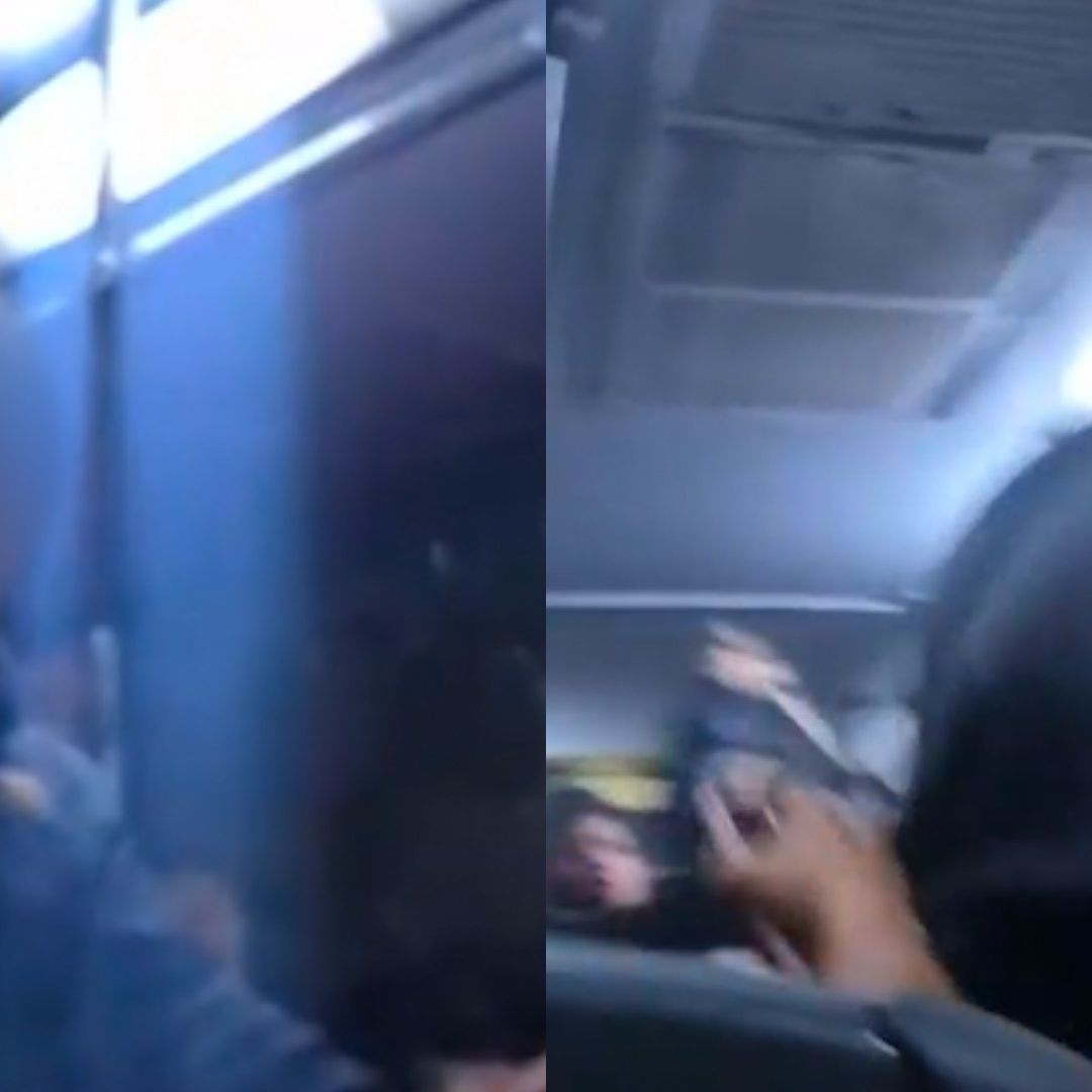 Pelea en camion de la ruta 96 en García, Nuevo León