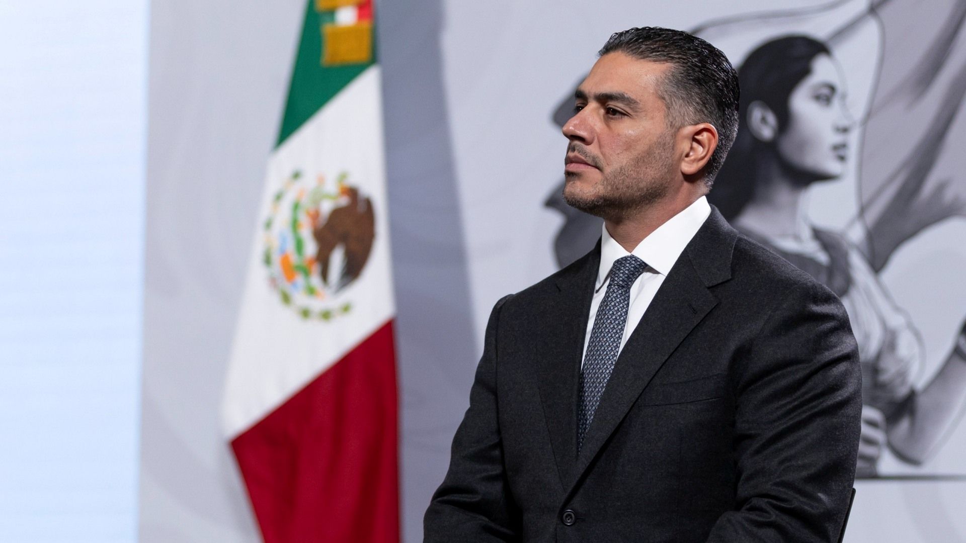 Omar García Harfuch, titular de la SSPC, en la conferencia mañanera de hoy, 12 de noviembre 2025