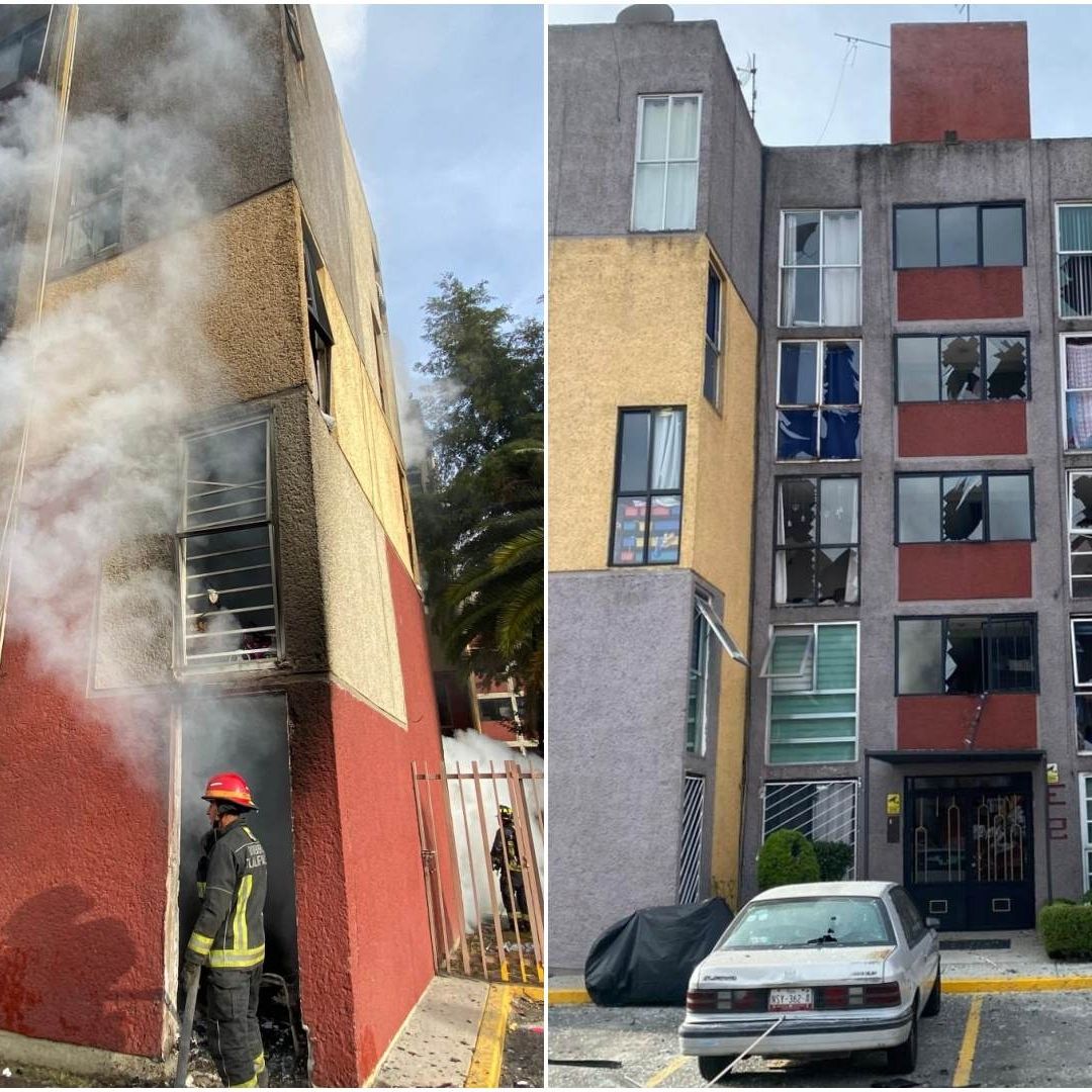 La explosión de gas afectó varios edificios en una unidad habitacional de Tlalnepantla