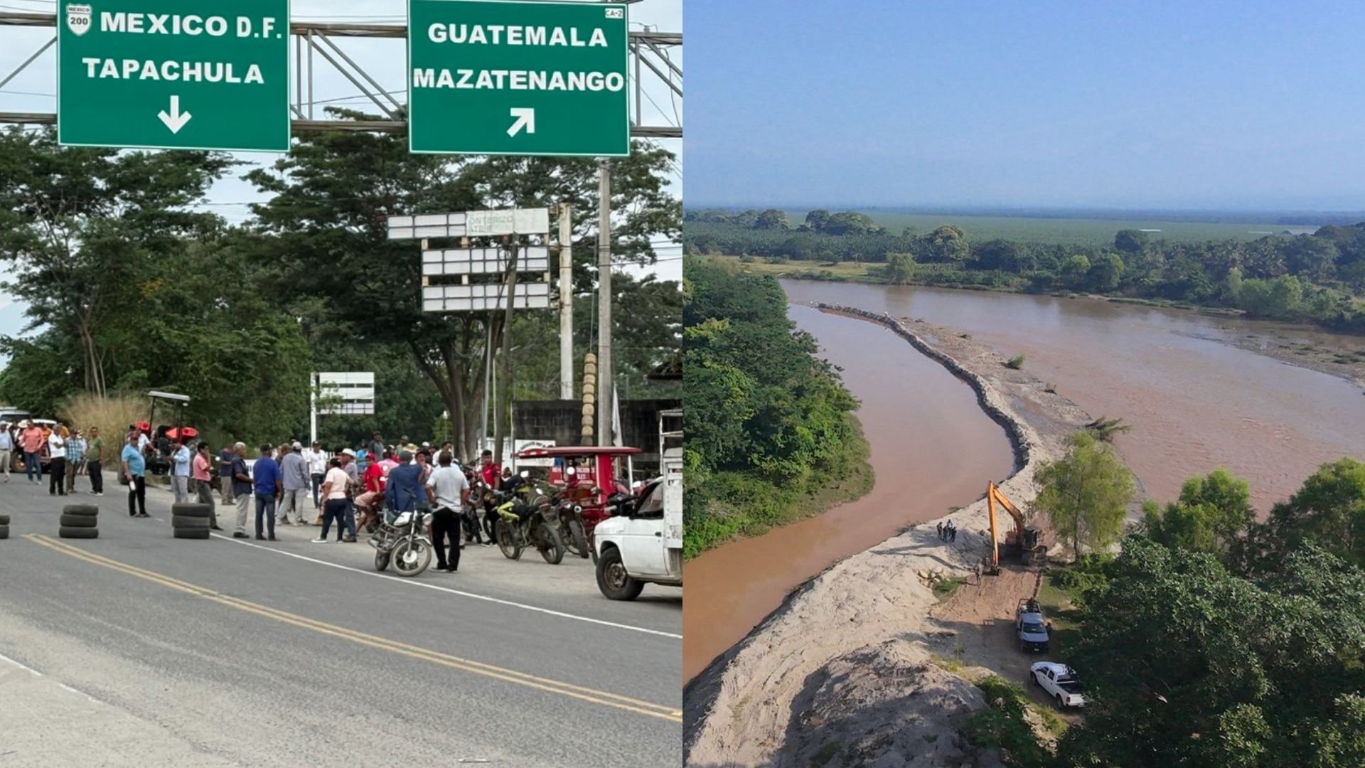 Profepa Clausura Obra en Río Suchiate por Buscar Desviar Agua; Campesinos Exigen Retiro de Sello