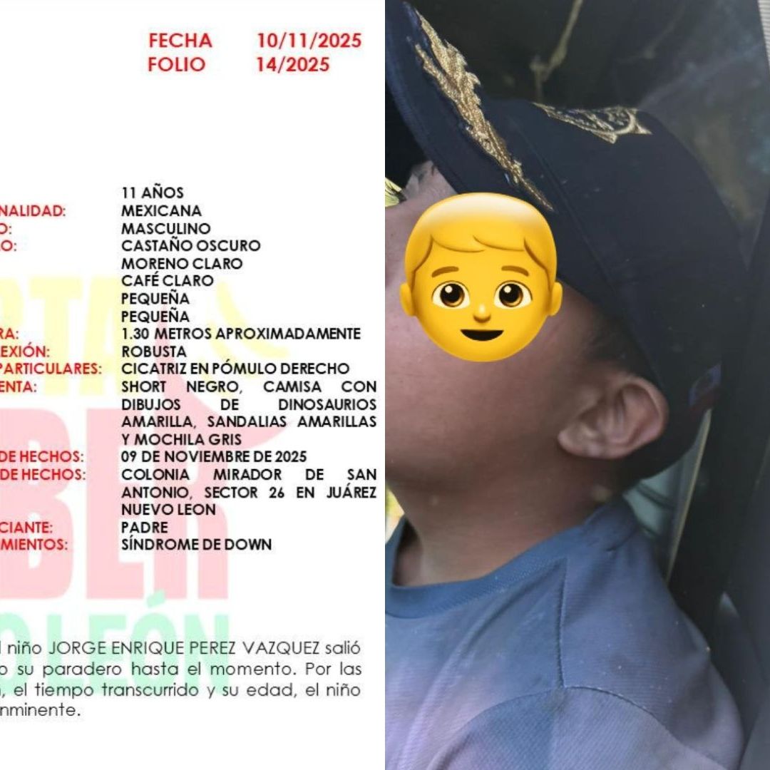 Alerta Amber de Jorge Enrique Pérez Vazquez localizado