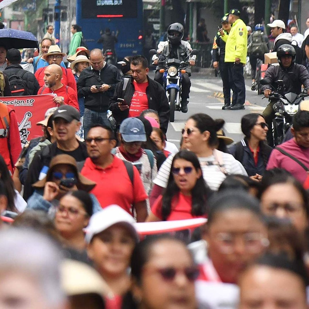 Marcha de maestros en la Ciudad de México en julio 2025. Foto: Cuartoscuro | Archivo