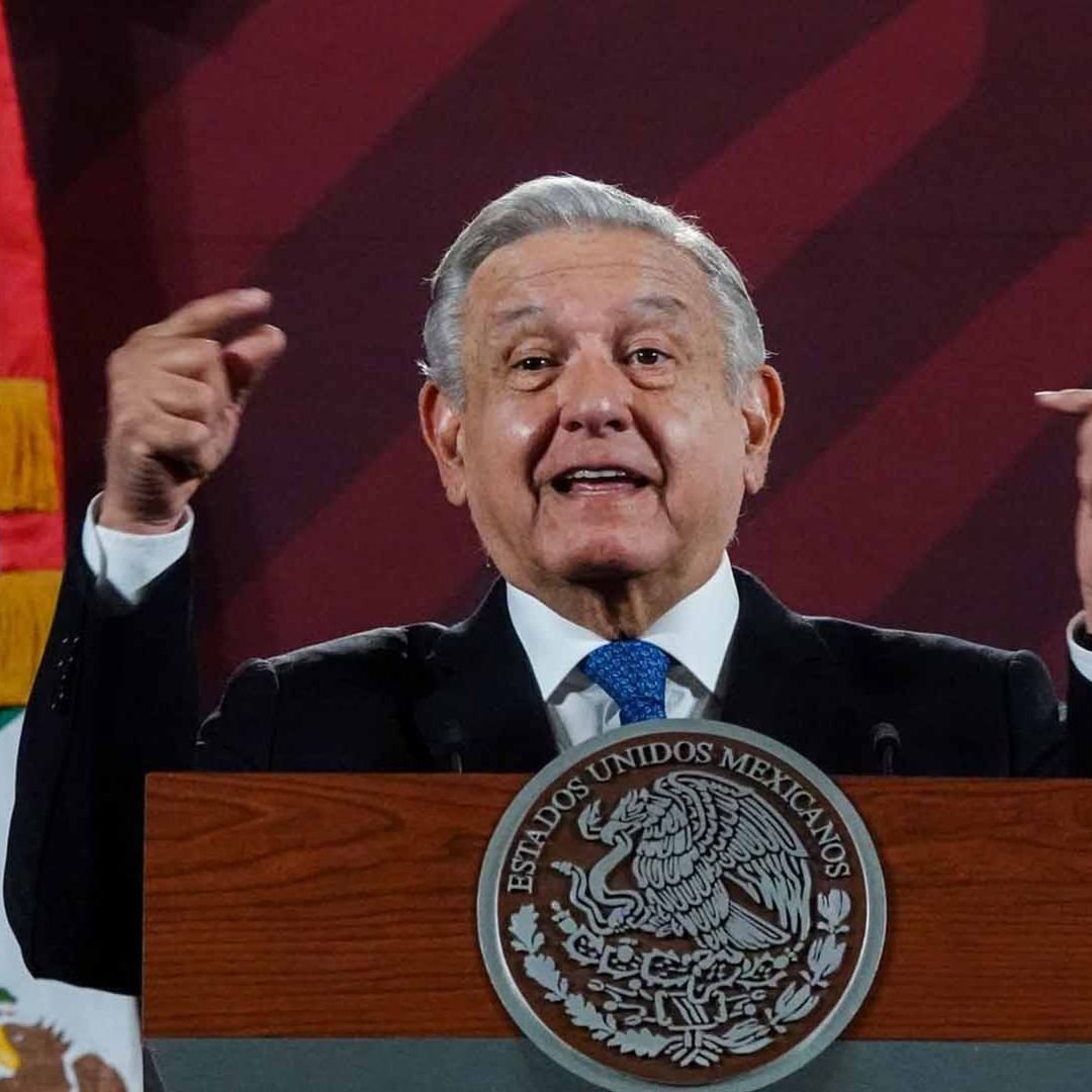 El presidente Andrés Manuel López Obrador en la segunda conferencia mañanera del 2023