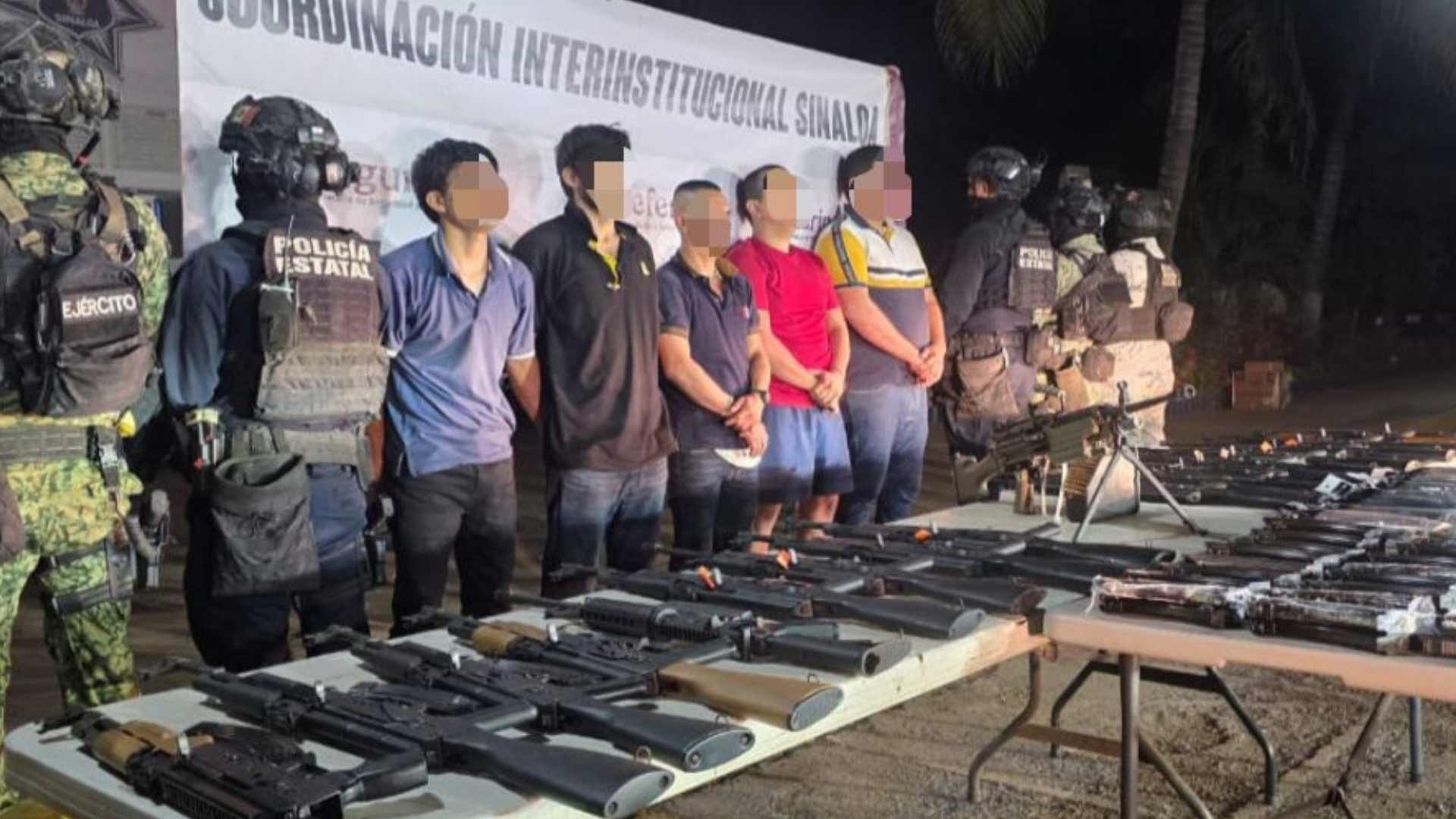 Un Muerto y 5 Detenidos en Culiacán; Aseguran Armamento, Explosivos y Vehículos