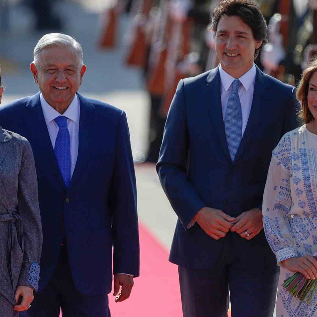 Trudeau Llega a Palacio Nacional para Cenar con Biden y AMLO