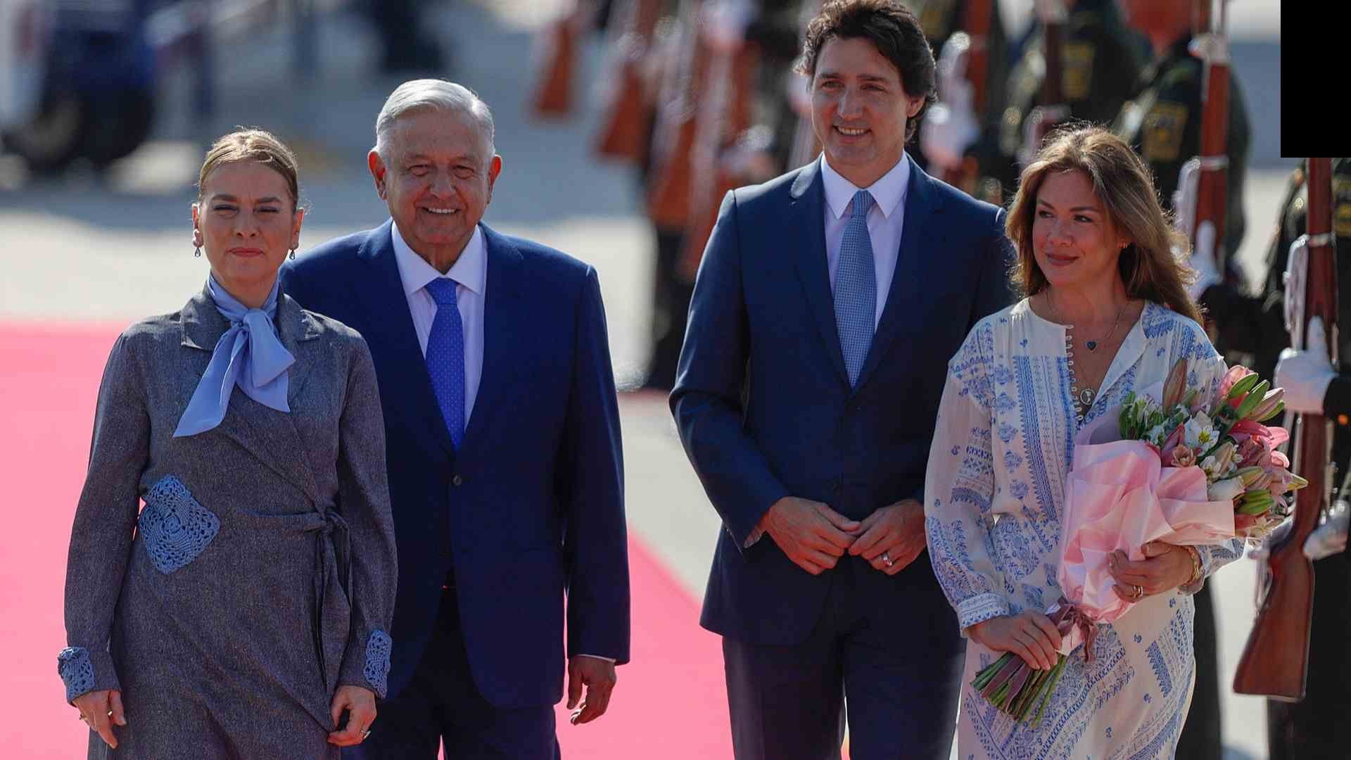 Trudeau Llega a Palacio Nacional para Cenar con Biden y AMLO