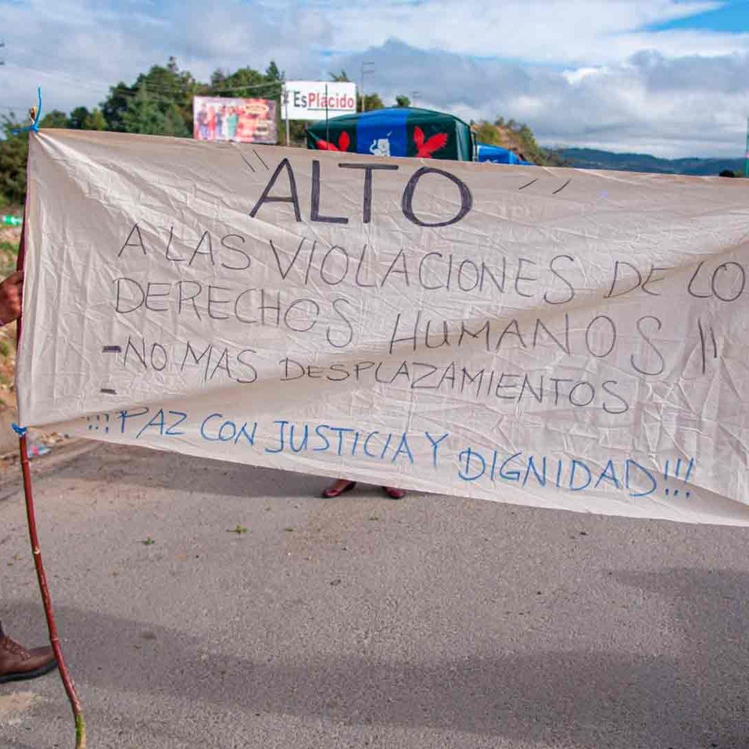 Indígenas de Chenalhó exigen garantías para regresar a la comunidad de Santa Martha, de donde fueron expulsados