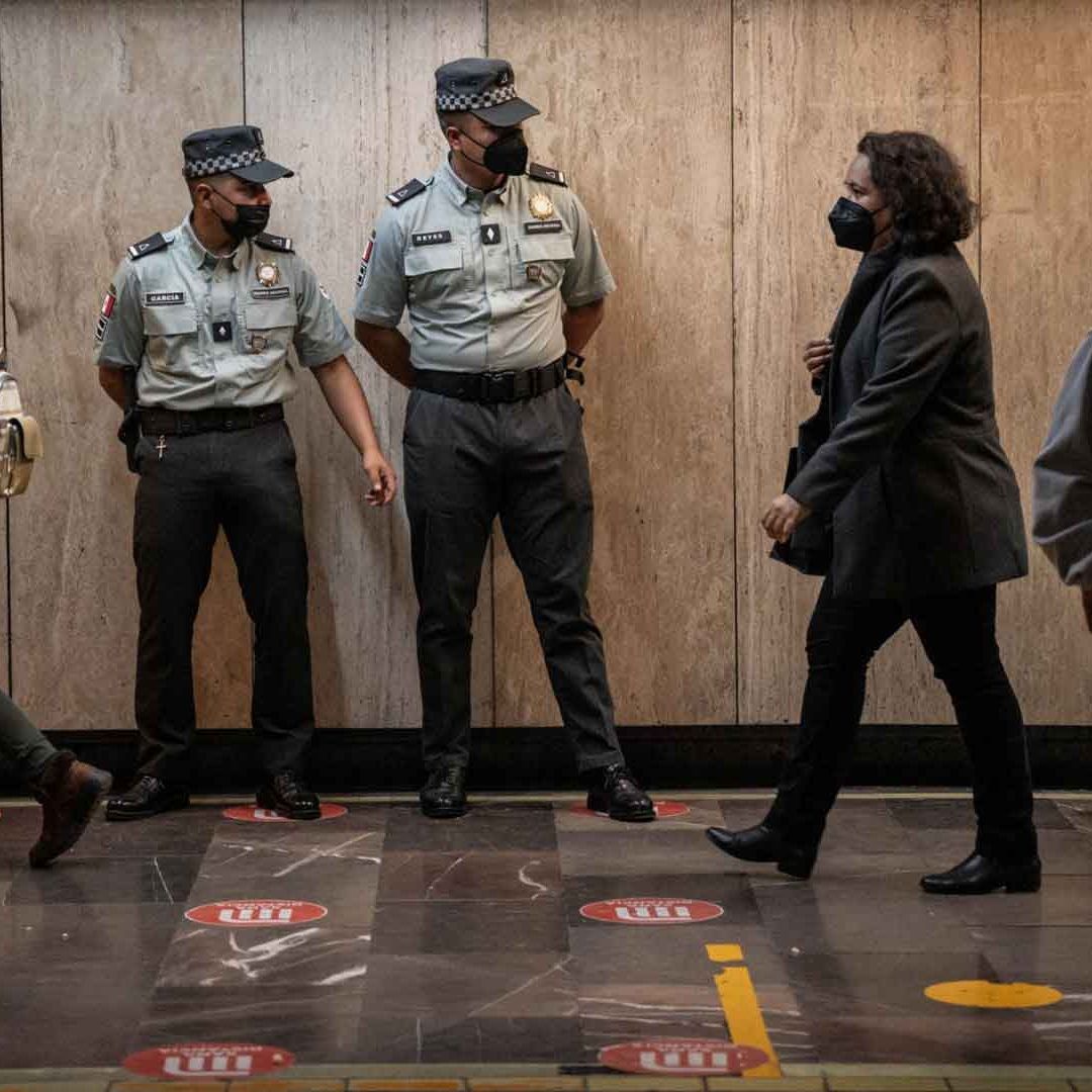 El presidente Andrés Manuel López Obrador defendendió la presencia de la Guardia Nacional en el Metro