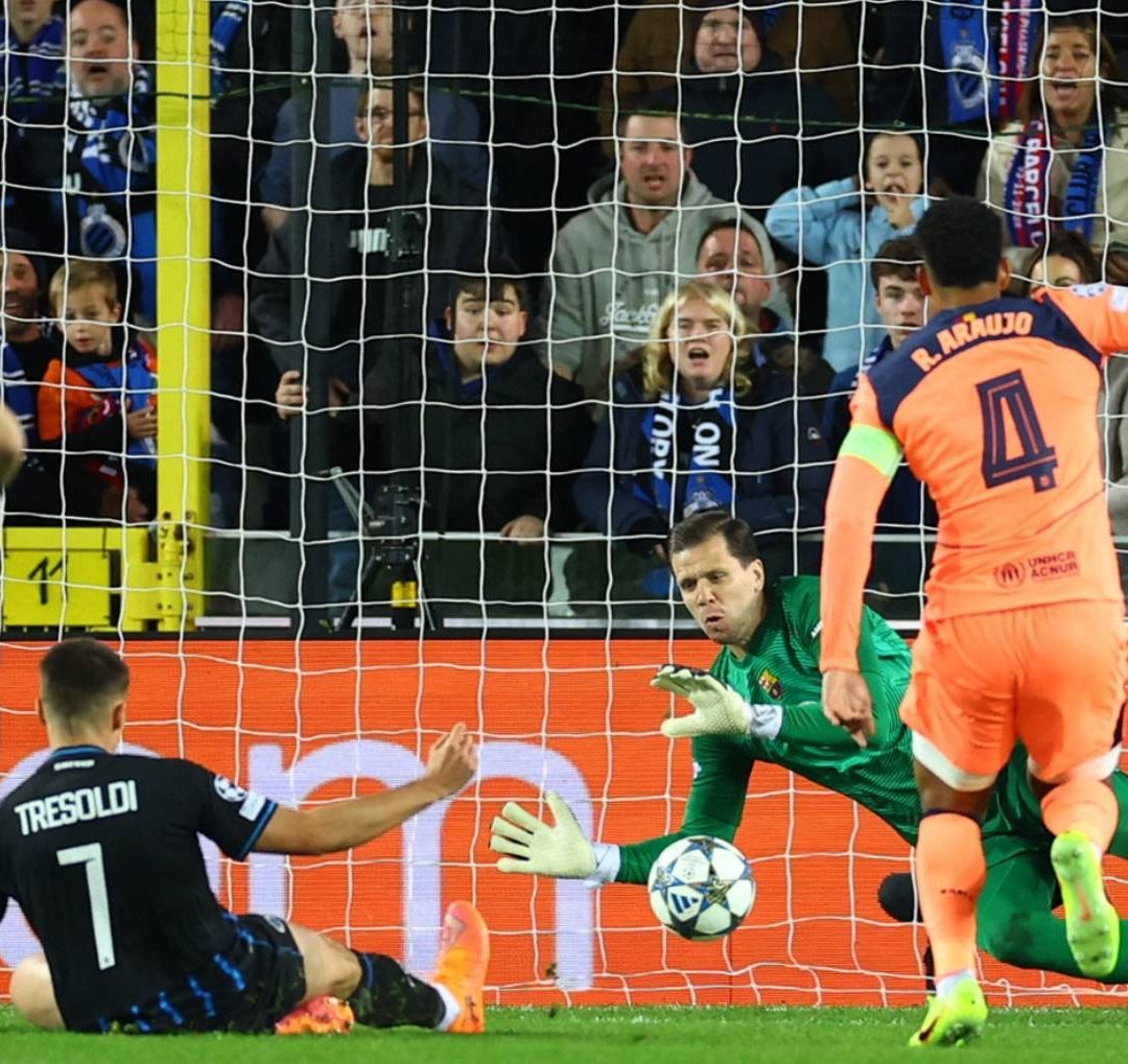 El Barcelona batalló mucho en casa del Brujas, aunque era favorito para llevarse el triunfo.