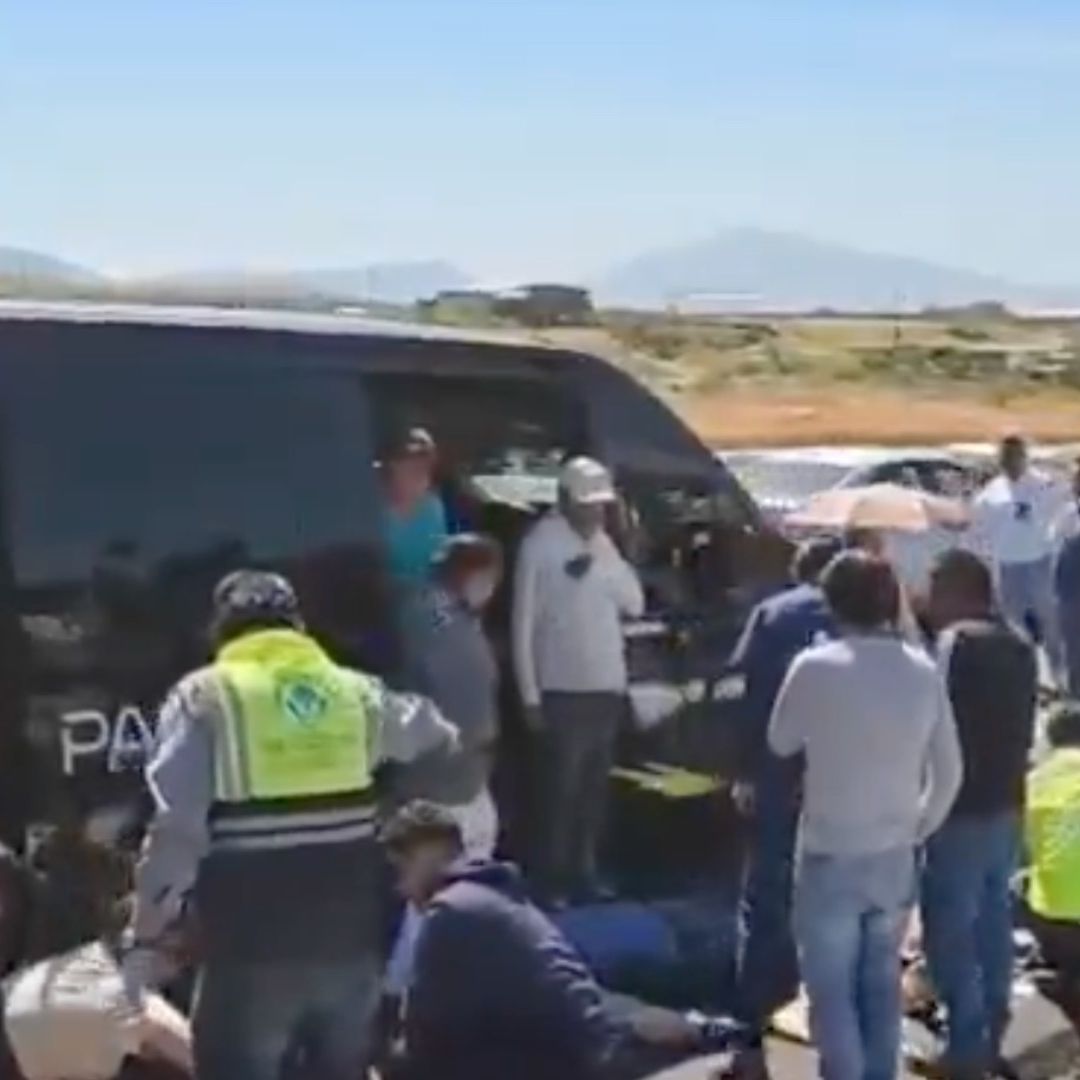 Accidente de Camioneta en Autopista Puebla Atlixco Vía Atlixcáyotl Deja Seis Albañiles Lesionados