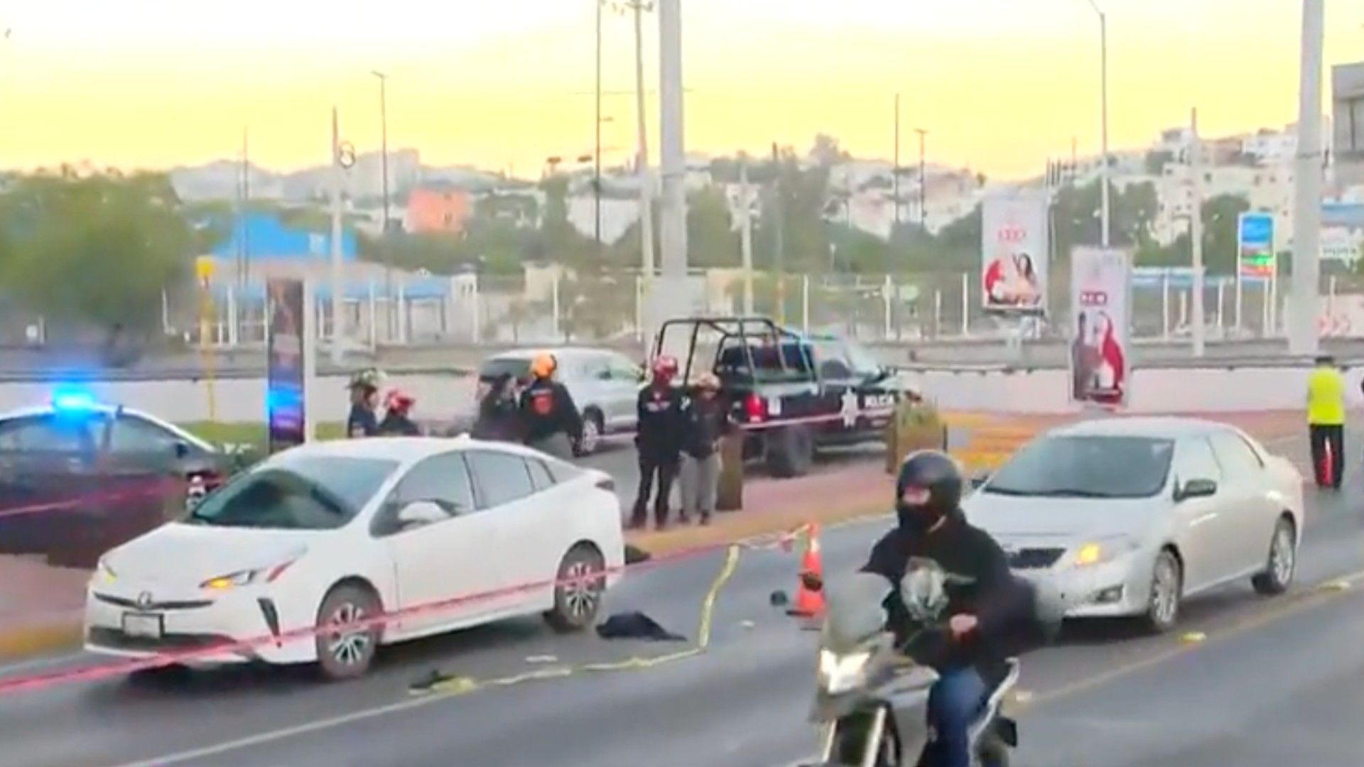 Accidente en carril de contraflujo en la avenida Garza Sada en Monterrey