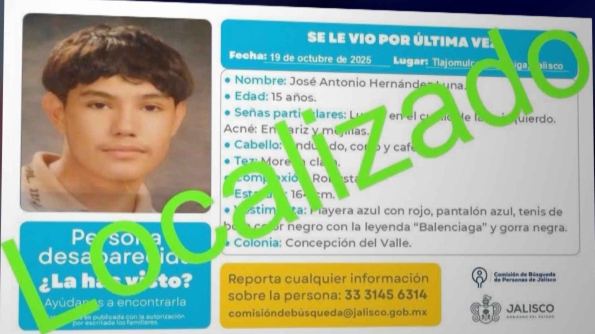 Las desapariciones ocurrieron casi en la misma área