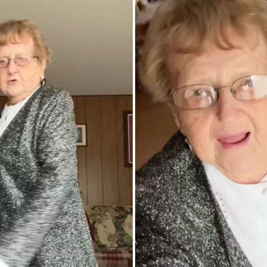 Abuelita modela el outfit de su funeral en TikTok