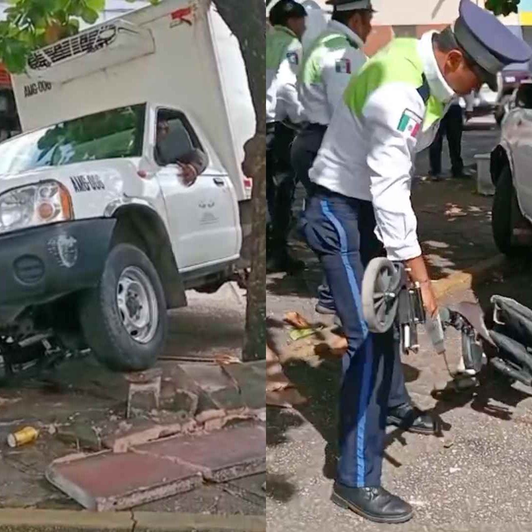 Se Registra Choque en Coatzacoalocos Entre los Lesionados Hubo una Persona en Silla de Ruedas