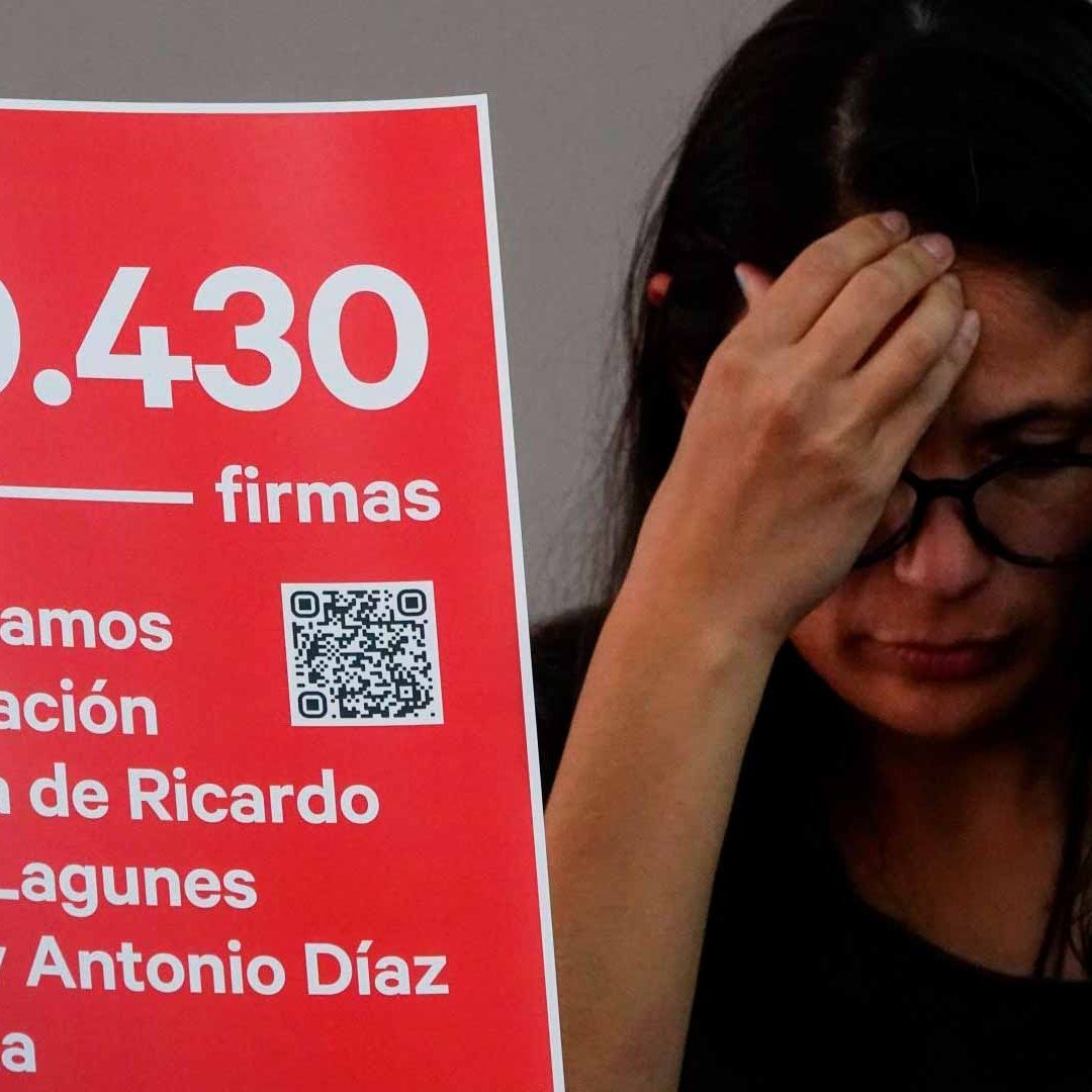 Conferencia de prensa de los familiares de los activistas desaparecidos el lunes 23 de enero de 2023