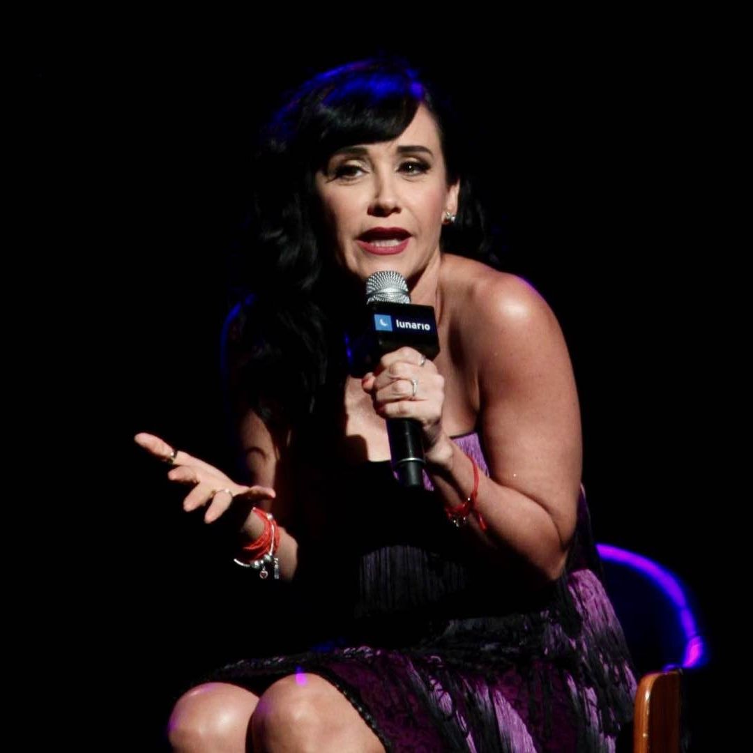 Susana Zabaleta durante una presentación