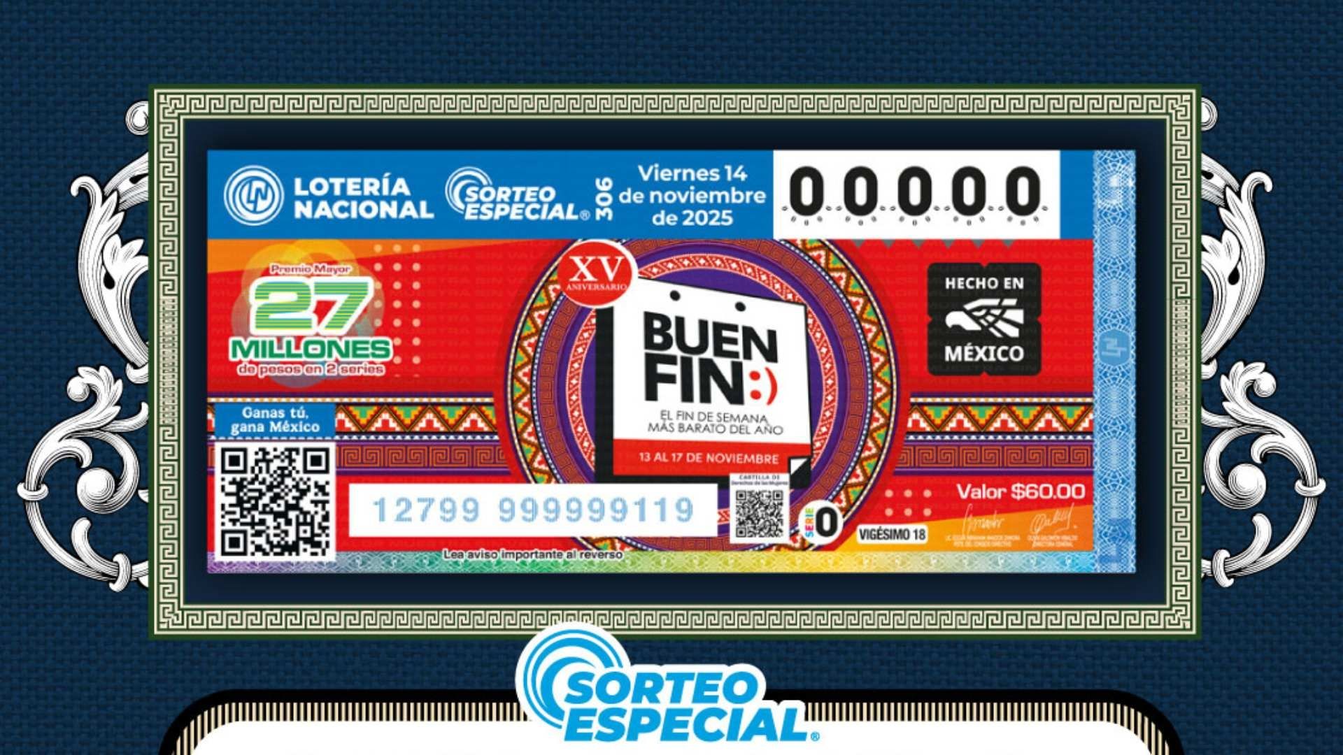 Boleto de la Lotería Nacional celebra 15 aniversario del Buen Fin
