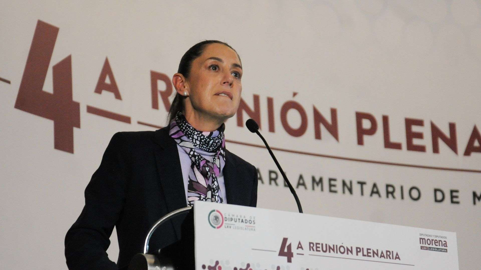 Claudia Sheinbaum participó en la plenaria de Morena