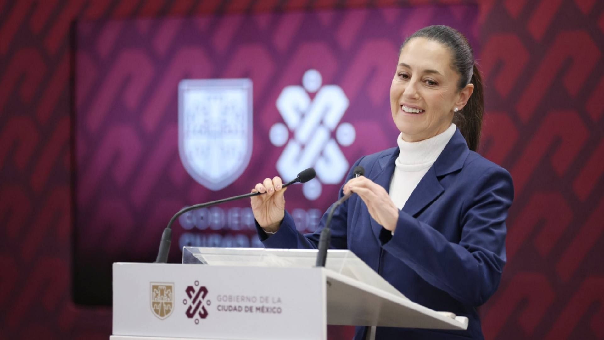 Claudia Sheinbaum durante la conferencia de este 2 de febrero