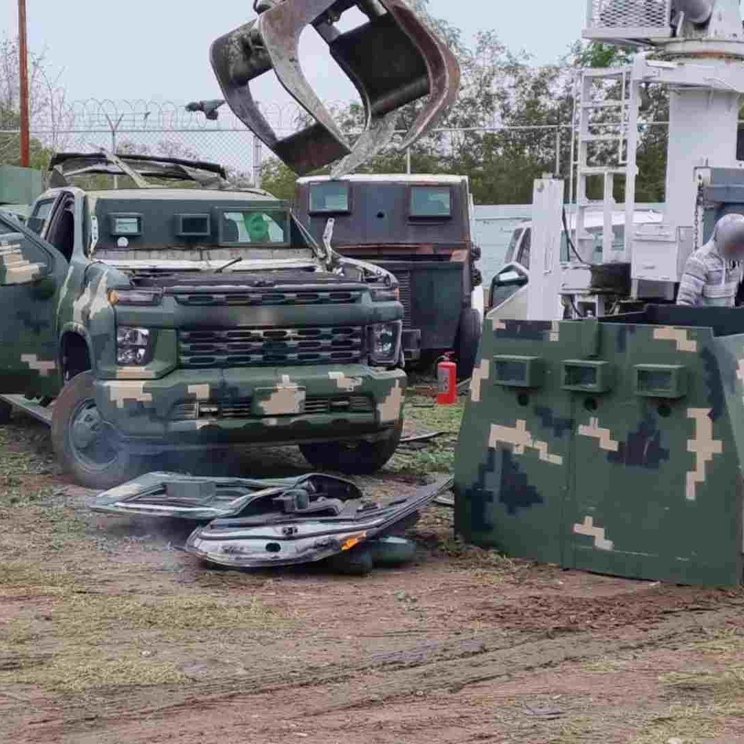 FGR destruye once vehículos blindados asegurados