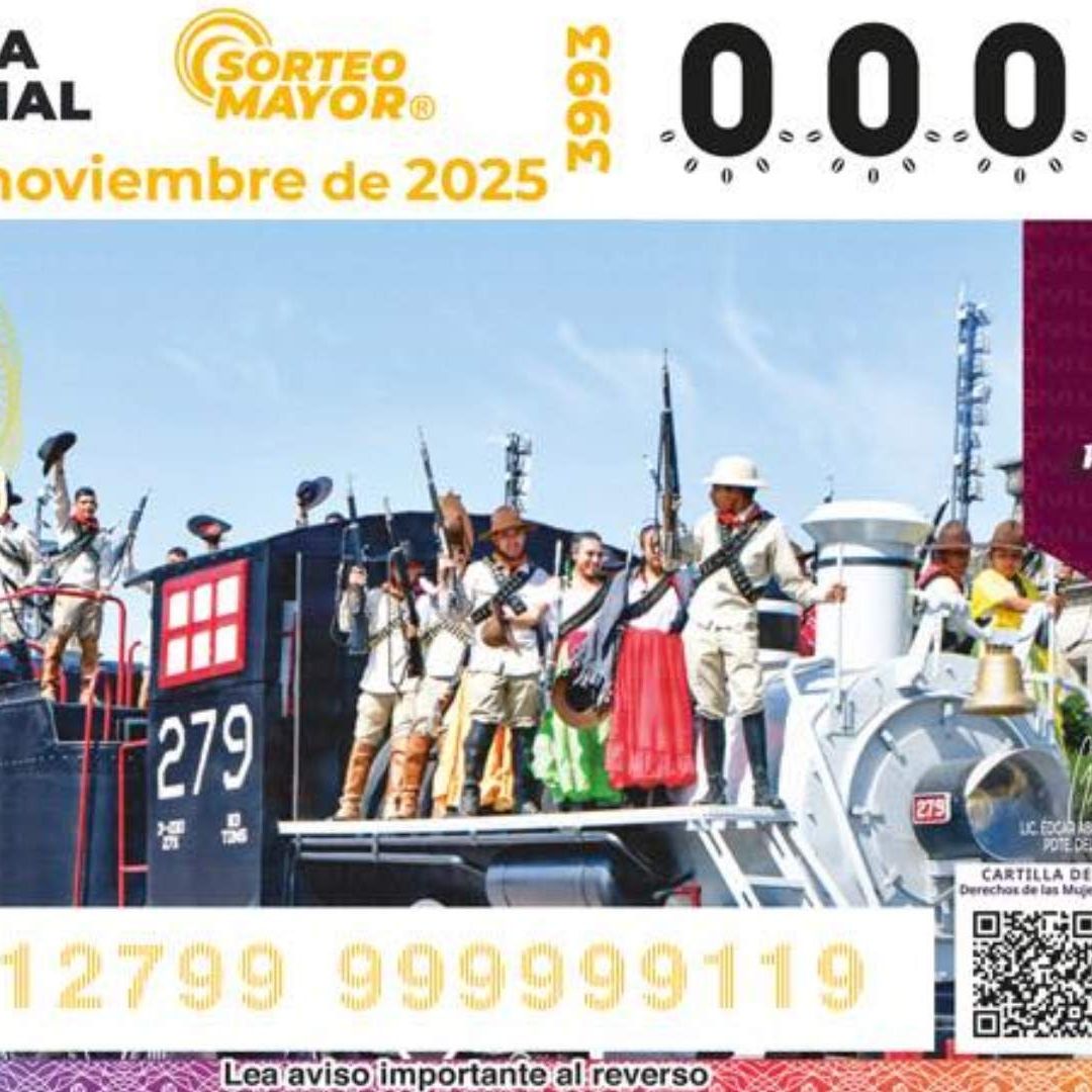 Boleto de la Lotería Nacional desfile de 20 de noviembre