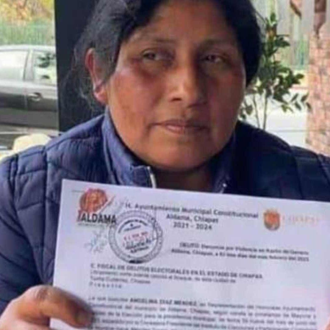 Díaz relata que muchos hombres del municipio de Aldama nunca estuvieron de acuerdo con su elección solo por el hecho de ser mujer