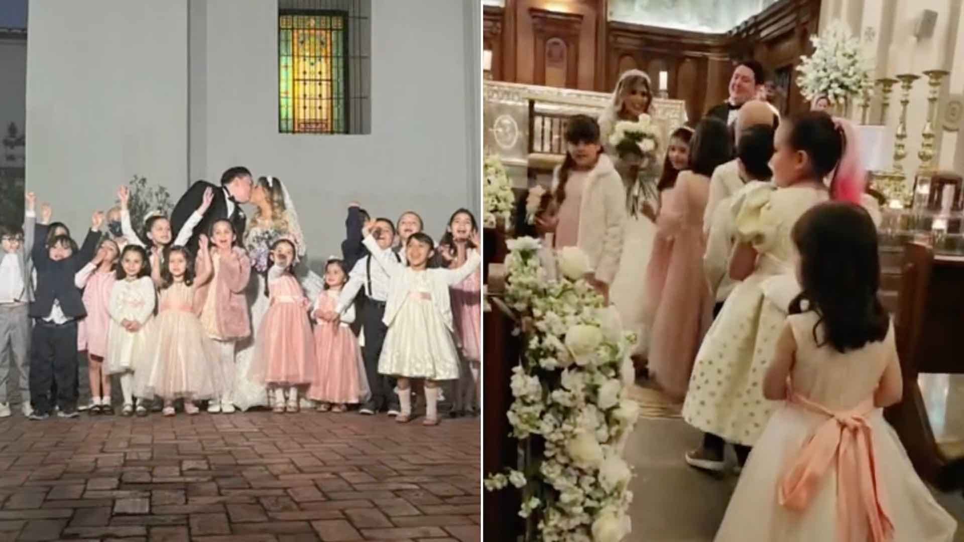 Maestra invitó a sus alumnos a que fueran pajes en su boda
