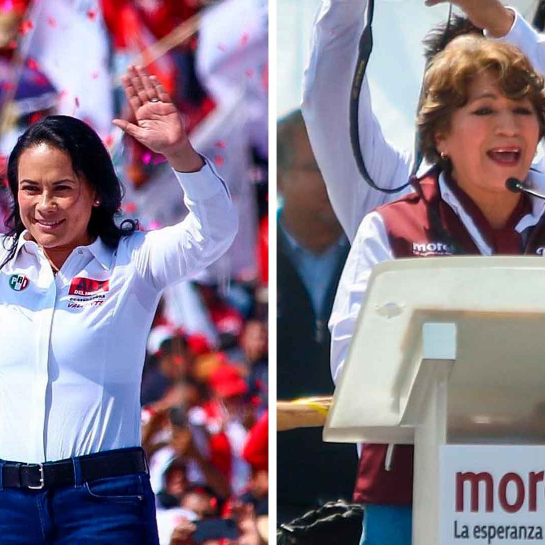 Alejandra del Moral y Delfina en cierre de precampaña en Edomex