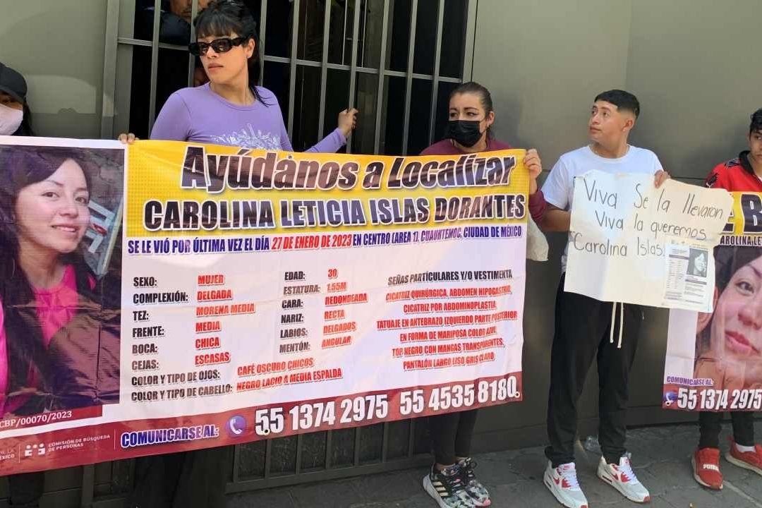 Después de 20 días desaparecida no hay avances en el caso de Carolina Islas