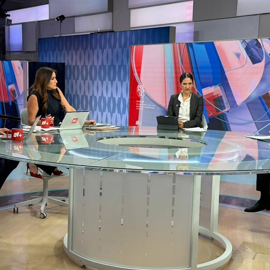 Pablo Vázquez y Bertha Alcalde en entrevista en Despierta. Foto: N+