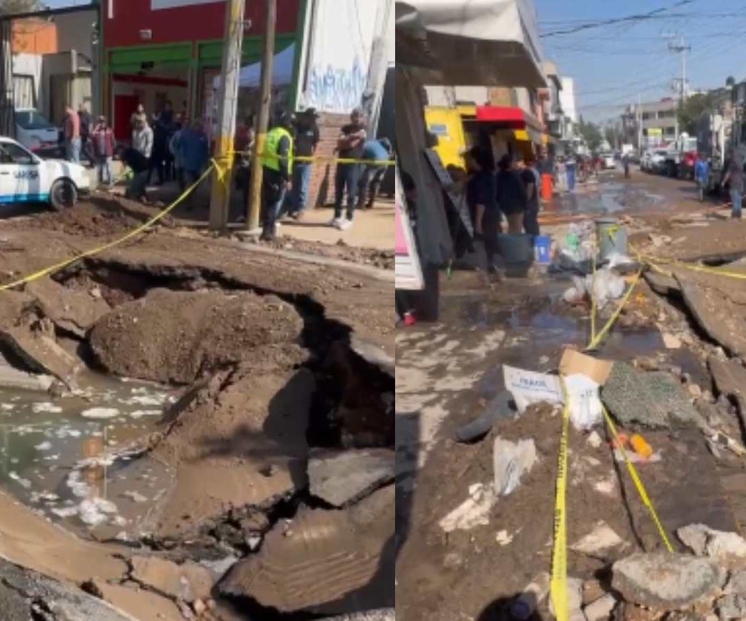 Socavón en Edomex. Foto: N+