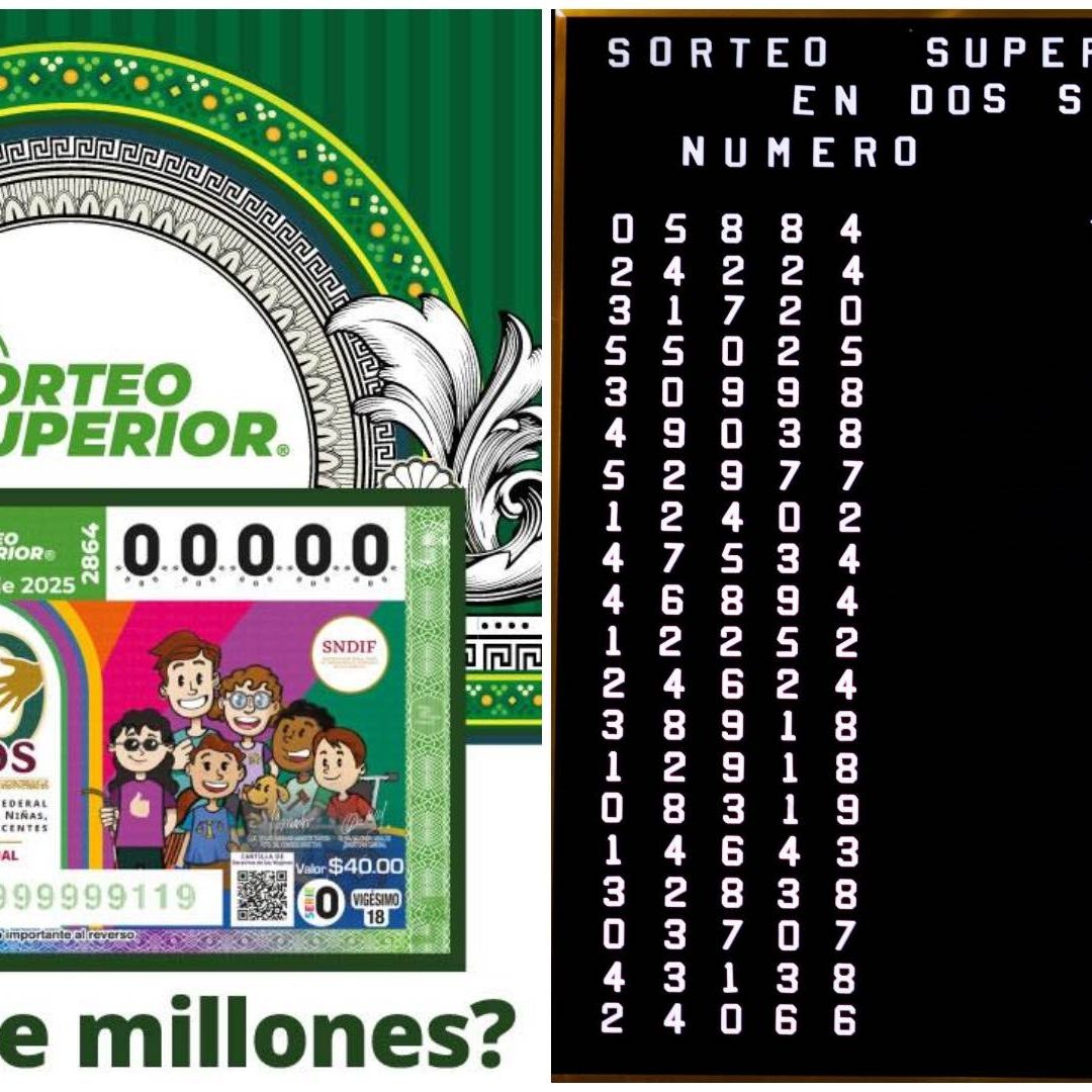 Conoce dónde cayó el premio mayor del Sorteo Superior 2864 de la Lotería Nacional