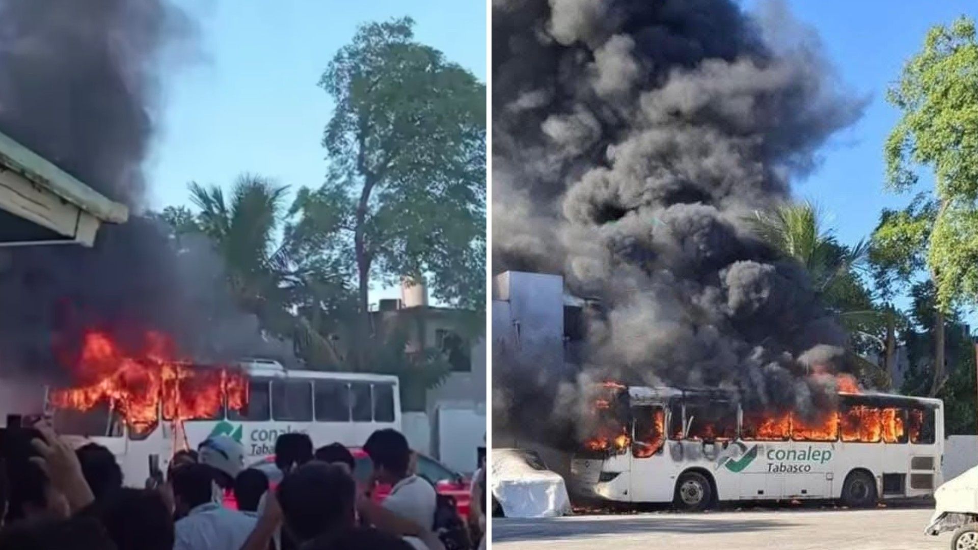 Estudiantes Queman Camión de su Escuela por No Recibir Beca Bienestar en Tabasco