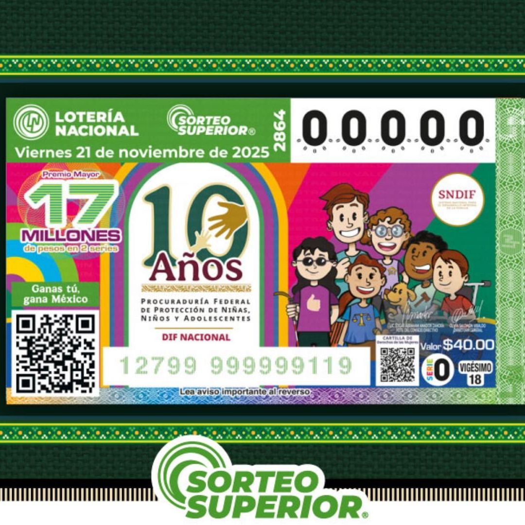 Resultados Lotería Nacional hoy 21 de noviembre 2025 premio mayor número ganador Sorteo Superior 2864