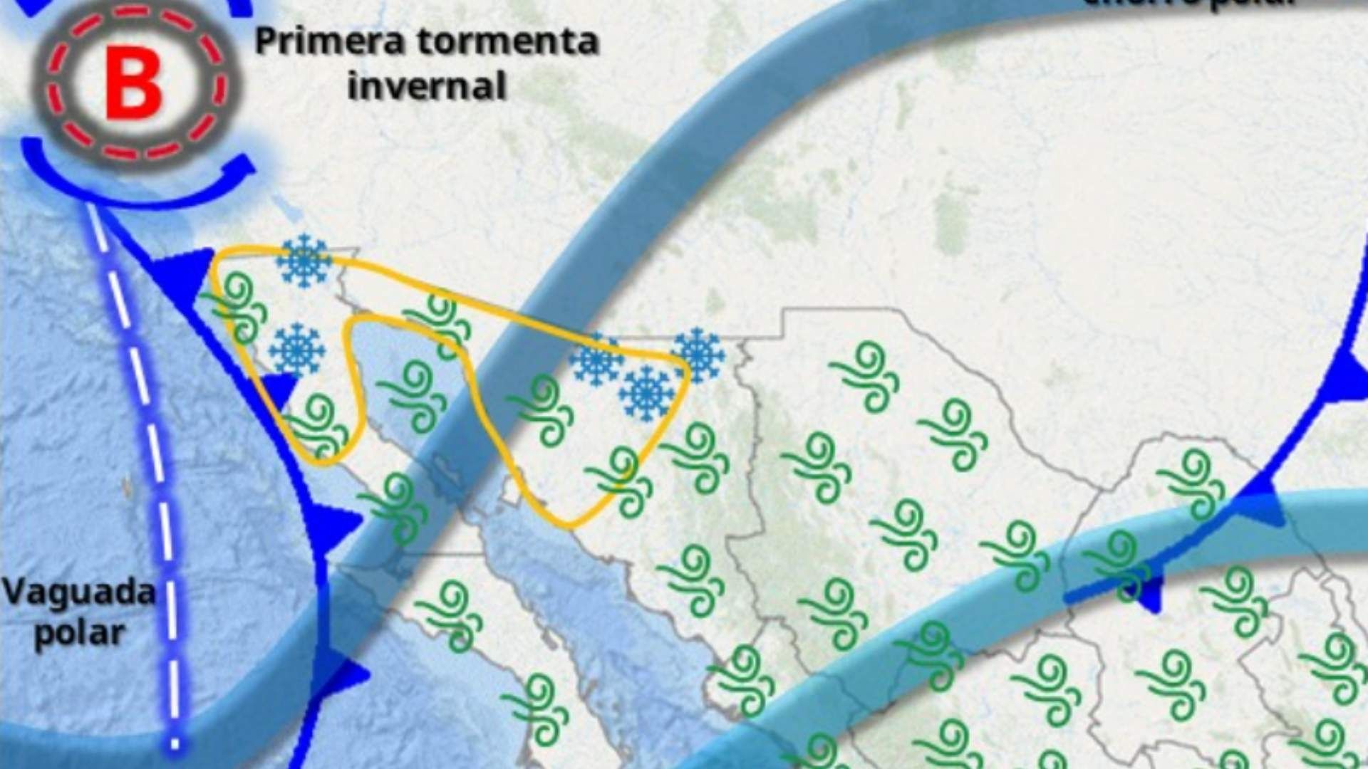 Ingreso de Frente Frío 16 a Sonora; Se Mantienen la Probabilidad de Caída de Nieve en el Estado