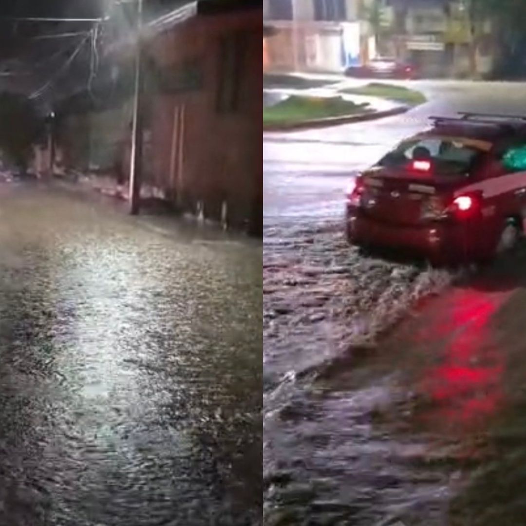 Algunas zonas de Poza Rica se reportan nuevamente inundaciones por las lluvias generadas por el frente frío 16.
