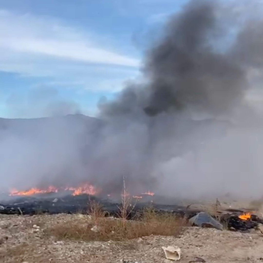 Incendio en Antiguo Basurón de Hermosillo Moviliza a Cuerpo de Bomberos