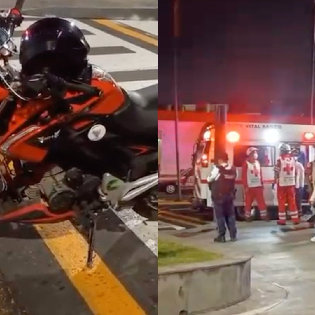 Patrulla Policía Municipal Choca Contra Moto Pasarse Semáforo Orizaba Veracruz