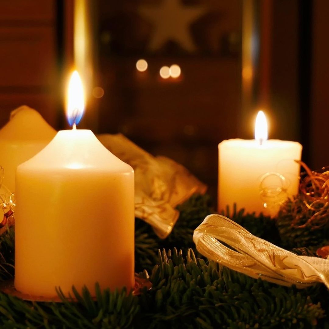 Velas de la corona de adviento