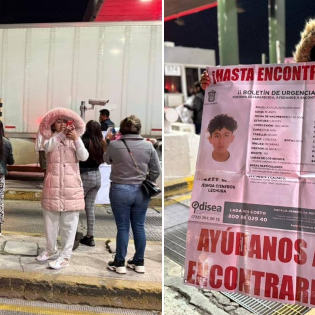 Desesperación de padres de Jeshua Cisneros y el bloqueo que mantuvieron en caseta de Tepotzotlán. Foto: N+