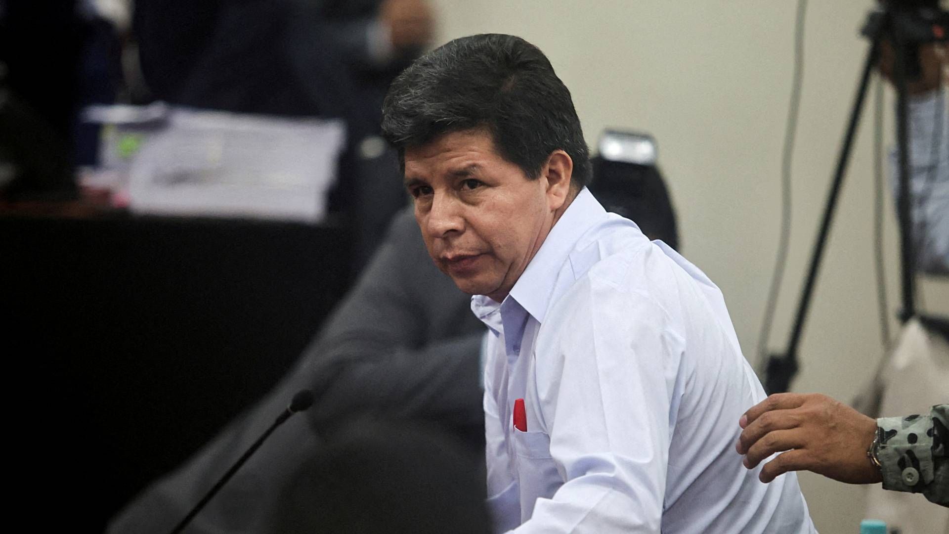 El expresidente de Perú, Pedro Castillo, llega al inicio de su juicio oral en Lima, Perú, el 4 de marzo de 2025. Foto: Reuters