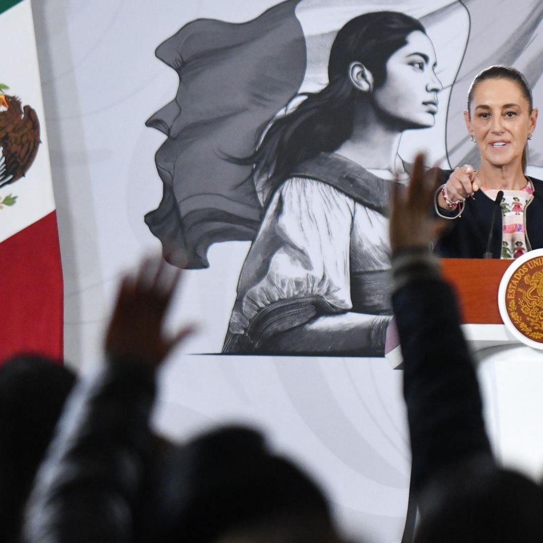 Claudia Sheinbaum, presidenta de México, en la conferencia mañanera del 4 de diciembre 2025