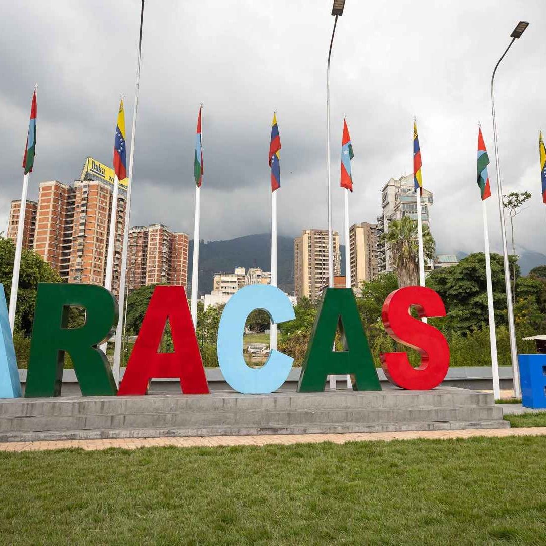 Letrero de la ciudad de Caracas, Venezuela