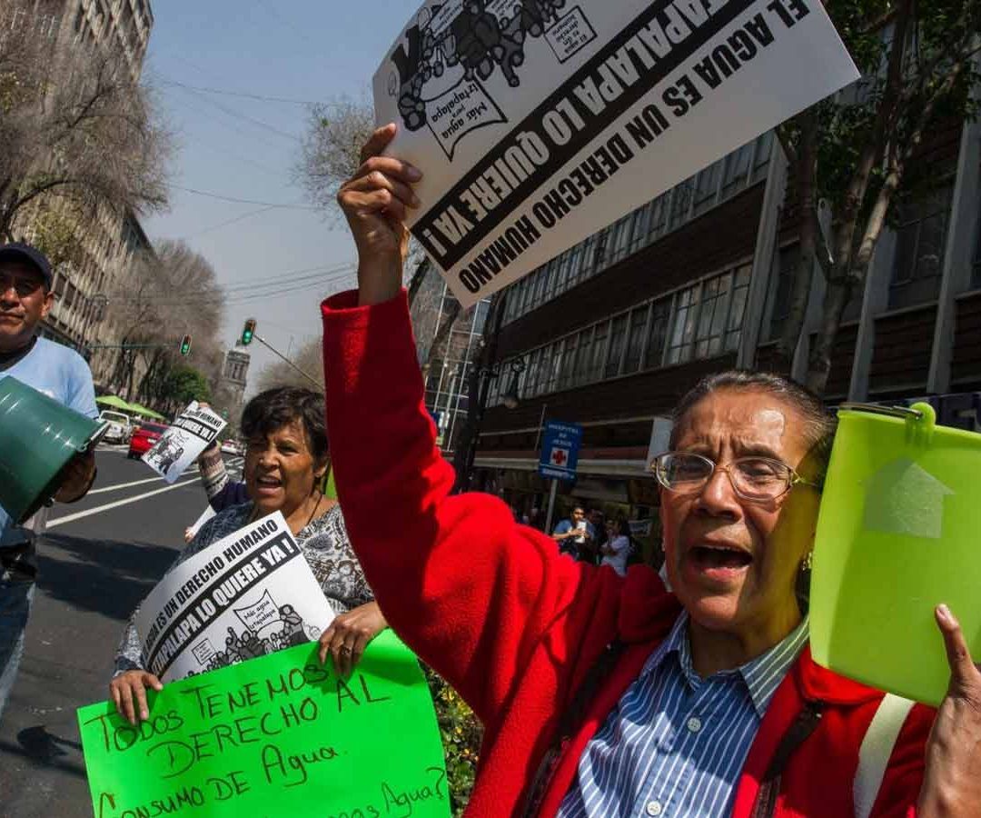 Protesta por falta de agua